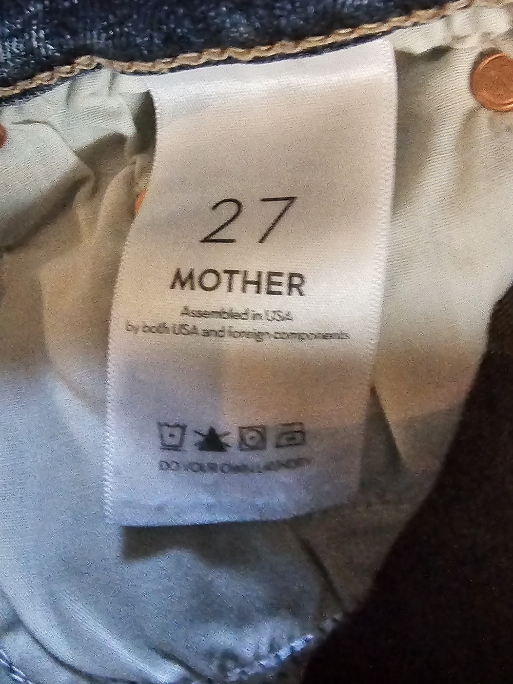 MOTHER The Super Cruiser High Rise Flare Jeans 27 Going In Circles Ombre - Picture 3 of 10